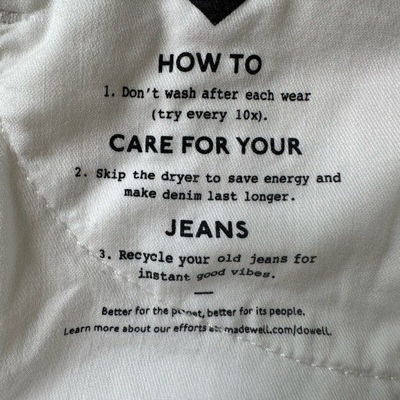 Madewell The Perfect Vintage Jean in Tile White. Size 27 - Picture 10 of 15